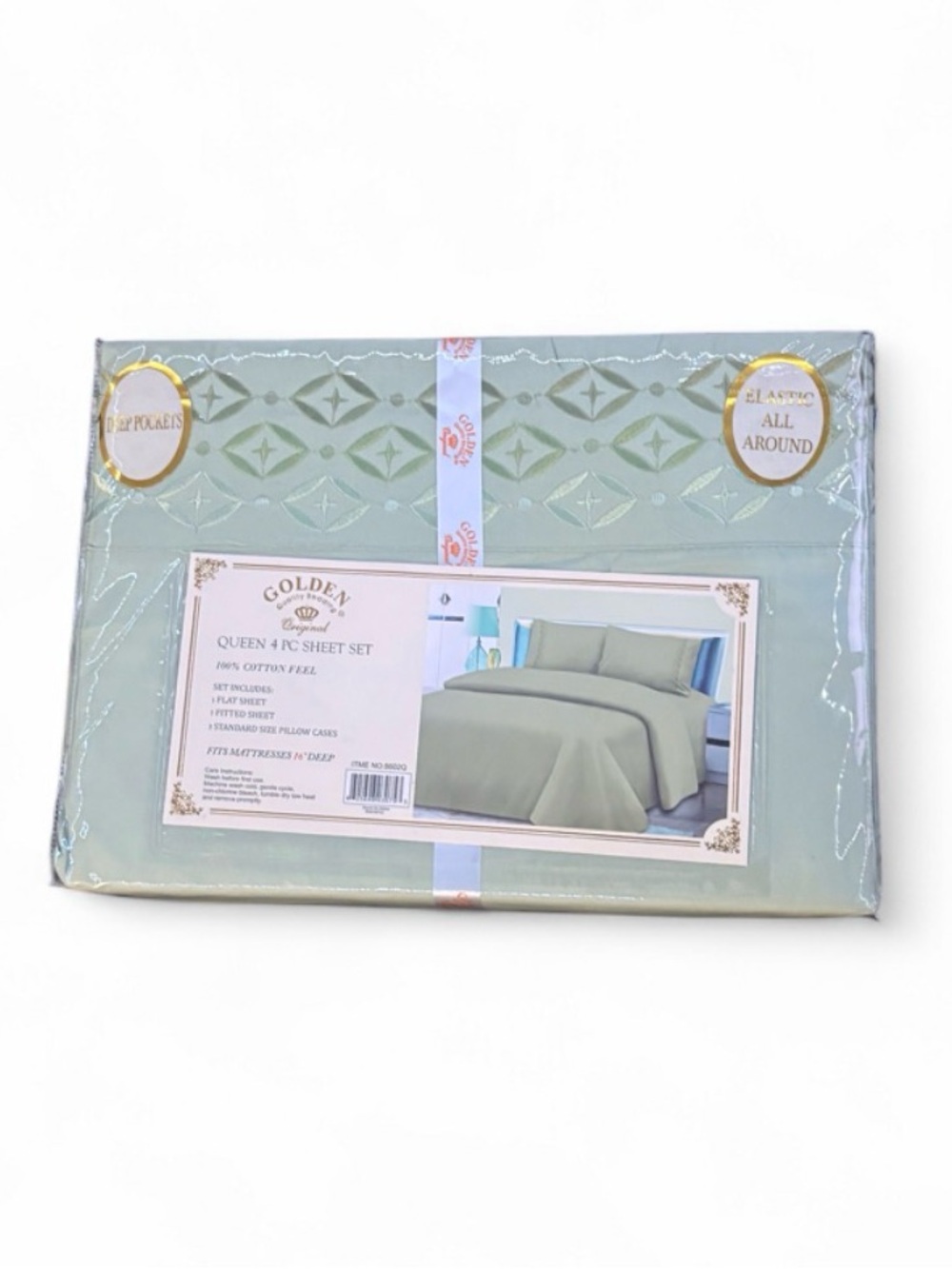 Home Bedding Queen 4-Piece Sheet Set in Sage Green